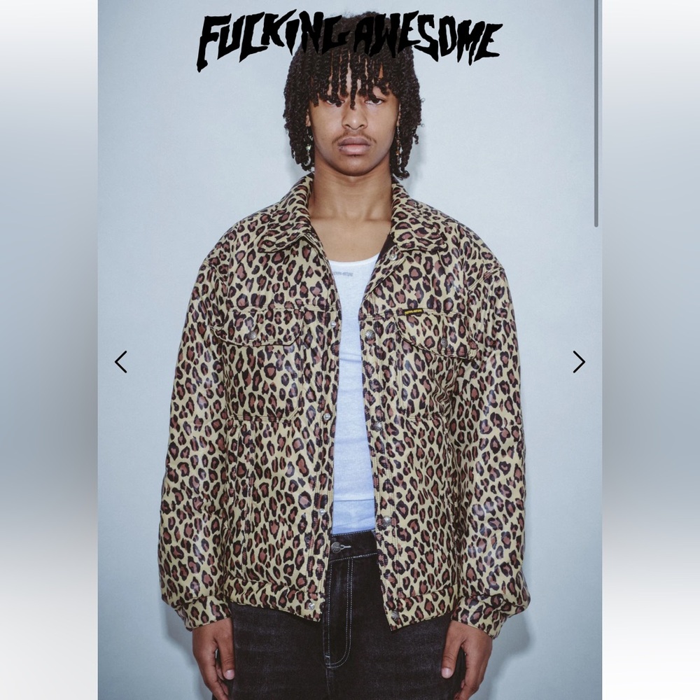 FA FUCKING AWESOME leopard nylon oversized trucker 2 - sold out everywhere